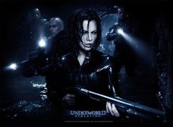 Underworld, tunel, broń, Kate Beckinsale