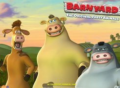 byki, Barnyard, Krowy na wypasie