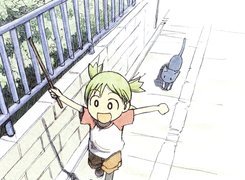 płot, dziecko, kot, Yotsubato