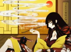 Xxxholic, fajka, kobieta, poduszka