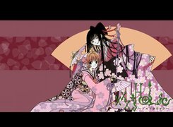 Xxxholic, dziewczyny, kimono, wachlarz