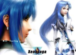 Xenosaga, niebieskie, włosy