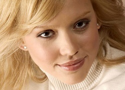 niewinna, Jessica Alba, biały, golf