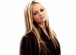 proste, długie, blond, włosy, Jennifer Ellison