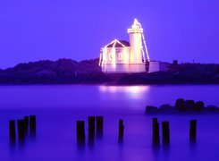 Oświetlona Latarnia morska