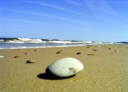 Plaża, Fale, Kamyki