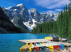 Kanada, Góry, Rzeka, Kajaki