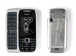 Nokia E75, czarny, Srebrny, Zebra