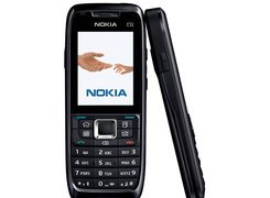 Nokia E51, Czarny, Przód, Profil