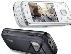 Nokia N86, Srebrny, Czarny, Tył