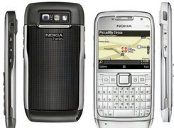 Nokia E71, Przód, Tył, Boki, Srebrny