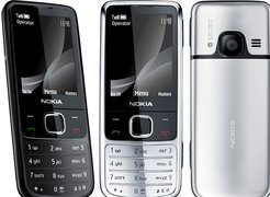 Nokia 6700 Classic, Czarna, Srebrna, Przód, Tył