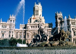 Madryt, Plaza de Cibeles, Fontanna de Cibeles,  Bogini Kybele,
Hiszpania