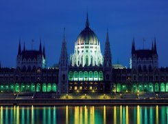 Węgry, Budapeszt, Parlament, Dunaj