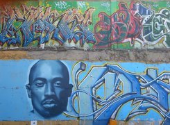 2 Pac, Ścina, Graffiti