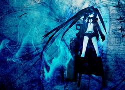 Black Rock Shooter, Czarne, Włosy