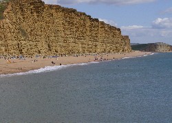 west bay.uk Anglia, klif, plaża, morze