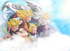 Piccolo, Son Goku, Vegeta, Trunk, Son Gohan