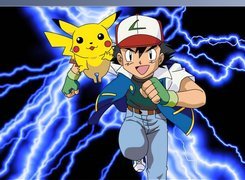 Pikachu, Ash, pioruny