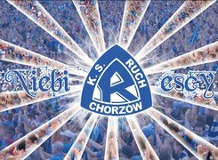 Ruch Chorzów, Logo, Promienie, Niebiescy