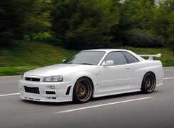 Biały, Nissan, R34