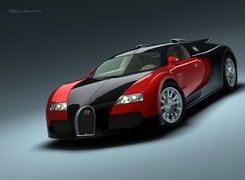 Czerwony, Czarny, Bugatti, Veyron