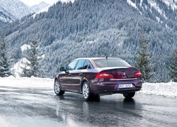 Bordowa, Skoda Superb, Zima, Lód