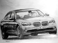 Bmw Seria 7, E66, Szkic, Rysunek