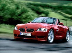 Czerwony, Metalik, BMW Seria Z4, Cabriolet