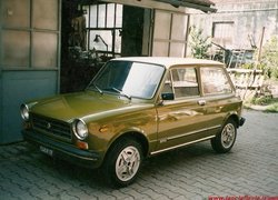 Zielony,Autobianchi A112, Biały, Dach, Warsztat