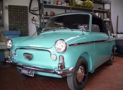 Błękitny, Autobianchi Bianchina, Chrom, Garaż