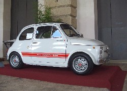 Biały, Abarth 595, Klasyk, Wystawa