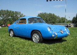 Niebieski, Abarth 750 Zagato, Zderzak, Chrom