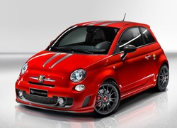 Czerwony, Abarth 500, Pasy, Felgi