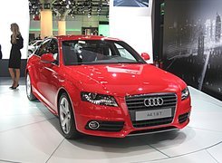 Czerwone, Audi A4 B8, Salon, Genewa