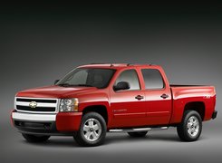 Czerwony, Chevrolet Silverado, Pick, Up