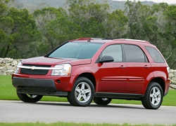 Czerwony, Chevrolet Equinox, Ciemne, Szyby