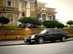 Czarny, Cadillac DTS, Przyciemniane, Szyby