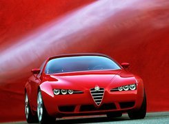 Czerwona, Alfa Romeo Brera, Tło