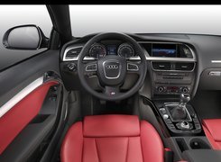 Audi A5, Czerwone, Skóry
