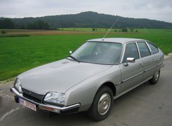 Srebrny, Citroen CX, Chromowane, Lusterka