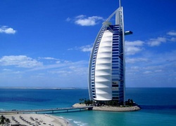 Zjednoczone Emiraty Arabskie, Hotel, Burj Al Arab, Morze, Plaża