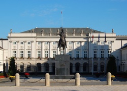 Polska, Warszawa, Pałac Prezydencki, Pomnik księcia Józefa Poniatowskiego