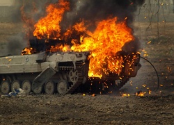 Płonący, Transporter, Wojna, Irak