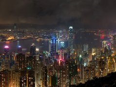 Hong, Kong, Nocą