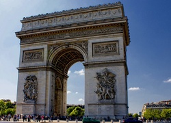 Francja, Paryż, Łuk Triumfalny, Turyści