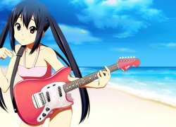 K-ON!, Elektryczna, Gitara, Plaża