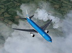 Boeing 767, KLM, Nad, Chmurami