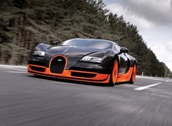 Czarno, Pomarańczowe, Bugatti Veyron