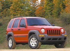 Czerwony, Jeep Liberty, 4x4